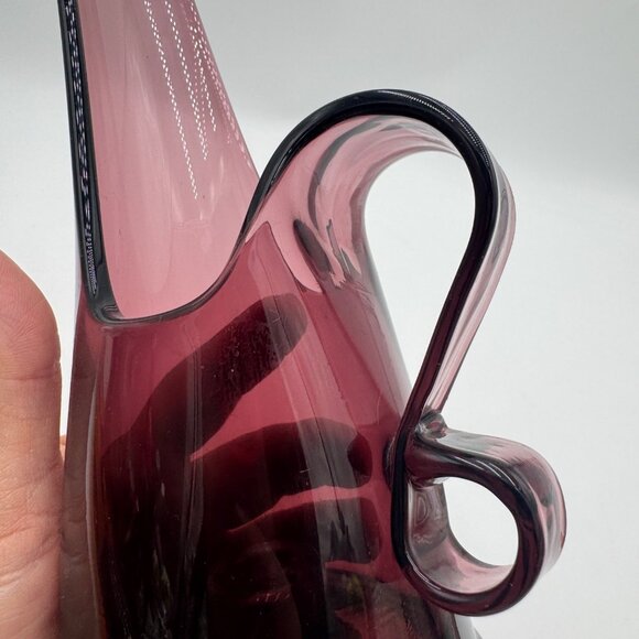 Le Smith Amethyst Glass Taper Candle Holder Mid century Modern MCM - Picture 9 of 12